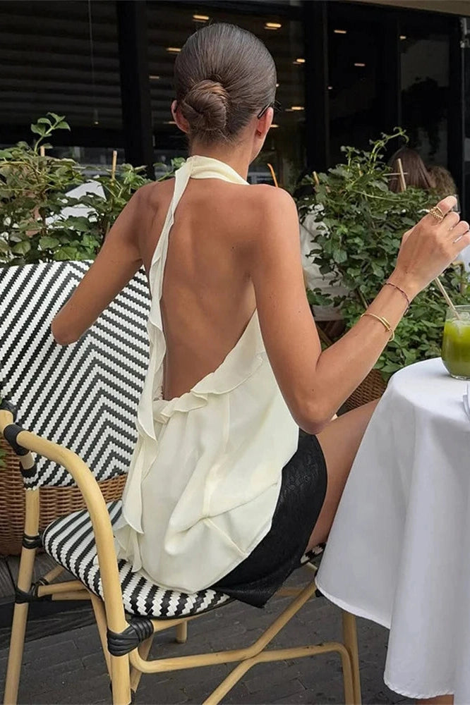 Glorol - Backless Off-Shoulder Loose Top