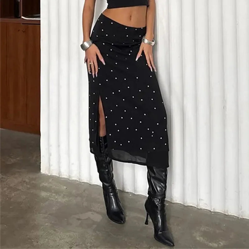 Glorol - High Waist Patchwork Skirt