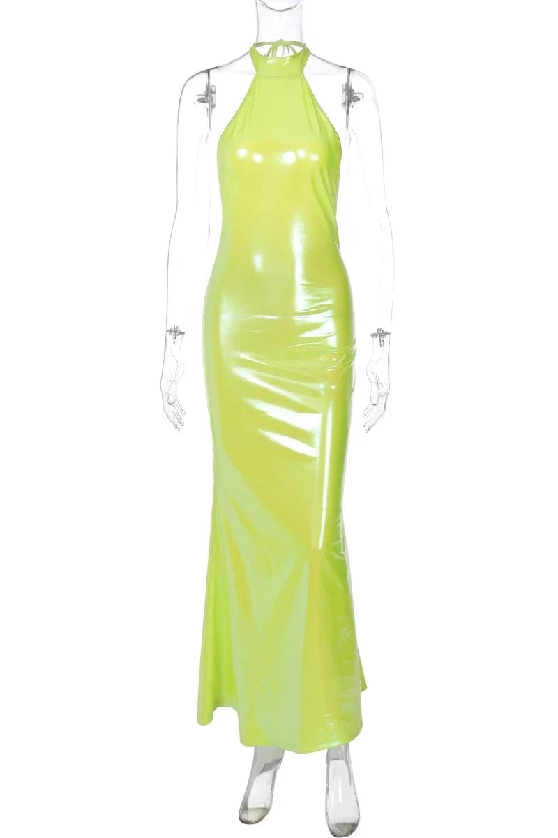 Glorol - Elegant Backless Slim Sleeveless Maxi Dress