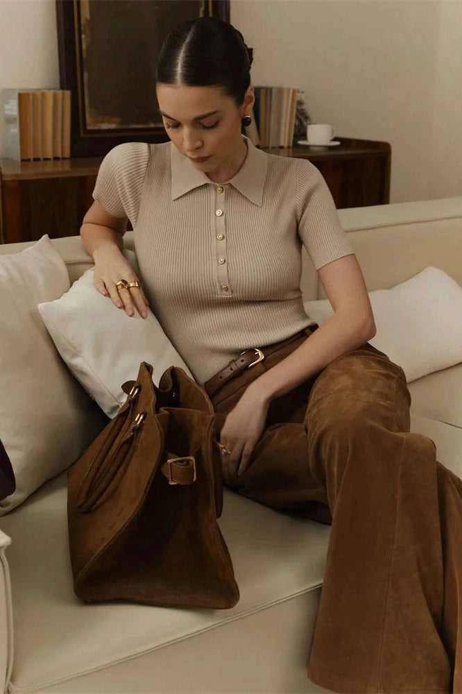 Glorol - Elegant Short Sleeve Top