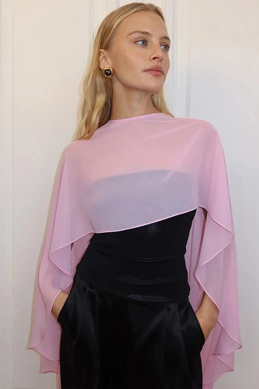 Glorol - Elegant Shawl Irregular Top