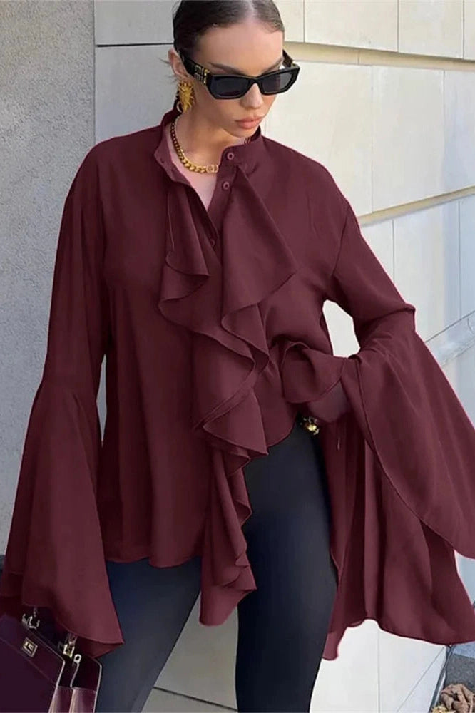 Glorol - Long Sleeve Patchwork Top