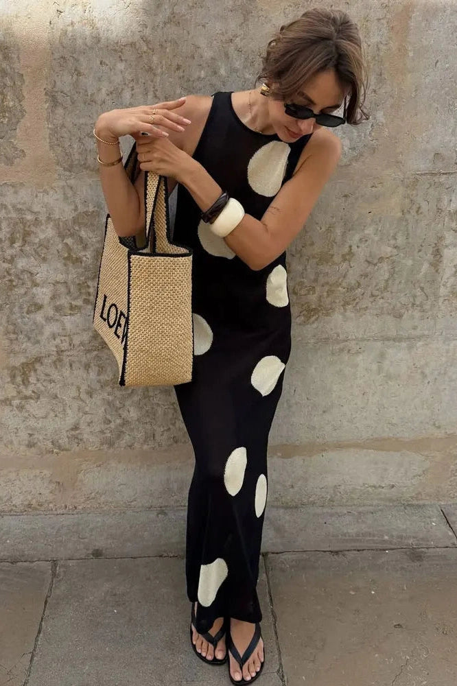 Glorol - Sleeveless Loose See-Through Maxi Dress