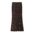Glorol - High Waist Sparkling Slit Skirt