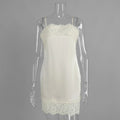 Glorol - Elegant Patchwork Backless Mini Dress