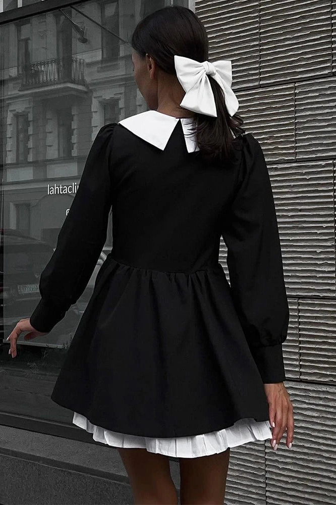 Glorol - Elegant Long Sleeve Mini Dress