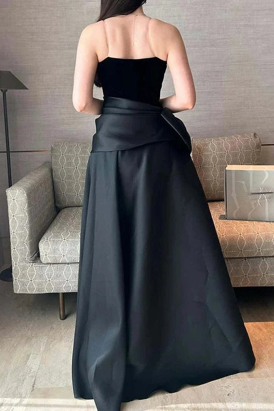 Glorol - Off Shoulder Pleated Sleeveless High Waist Maxi Dress