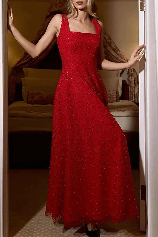 Glorol - Sleeveless High Waist Pleated Fit Maxi Dress