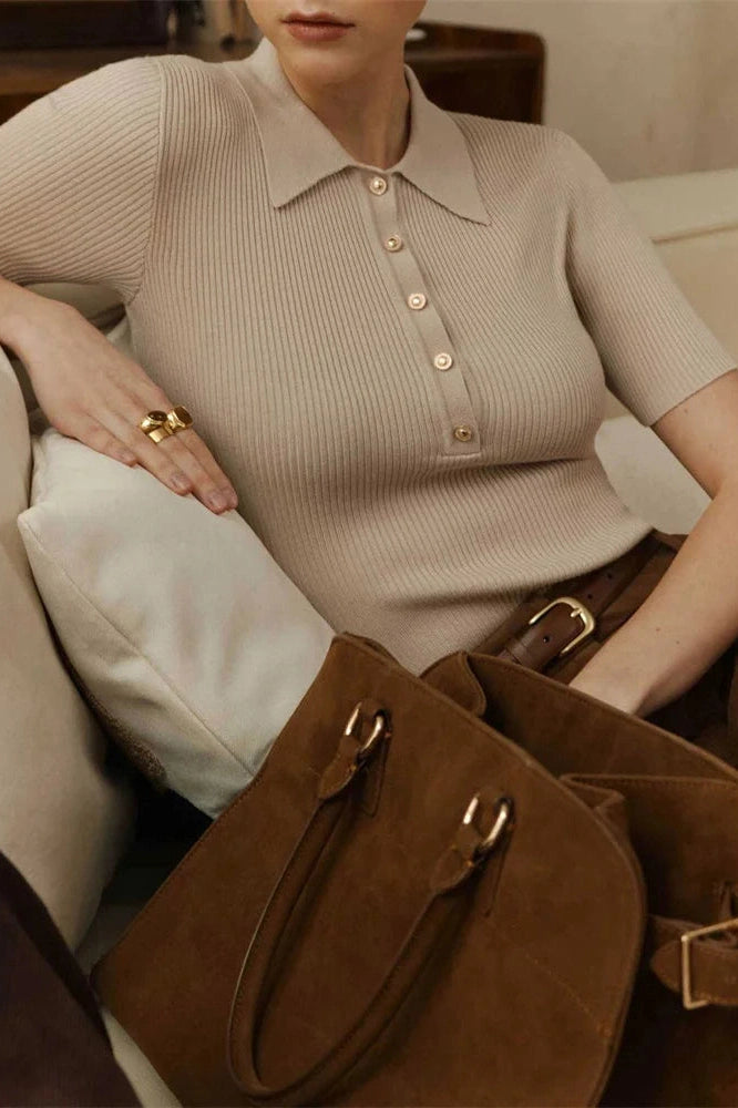 Glorol - Elegant Short Sleeve Top