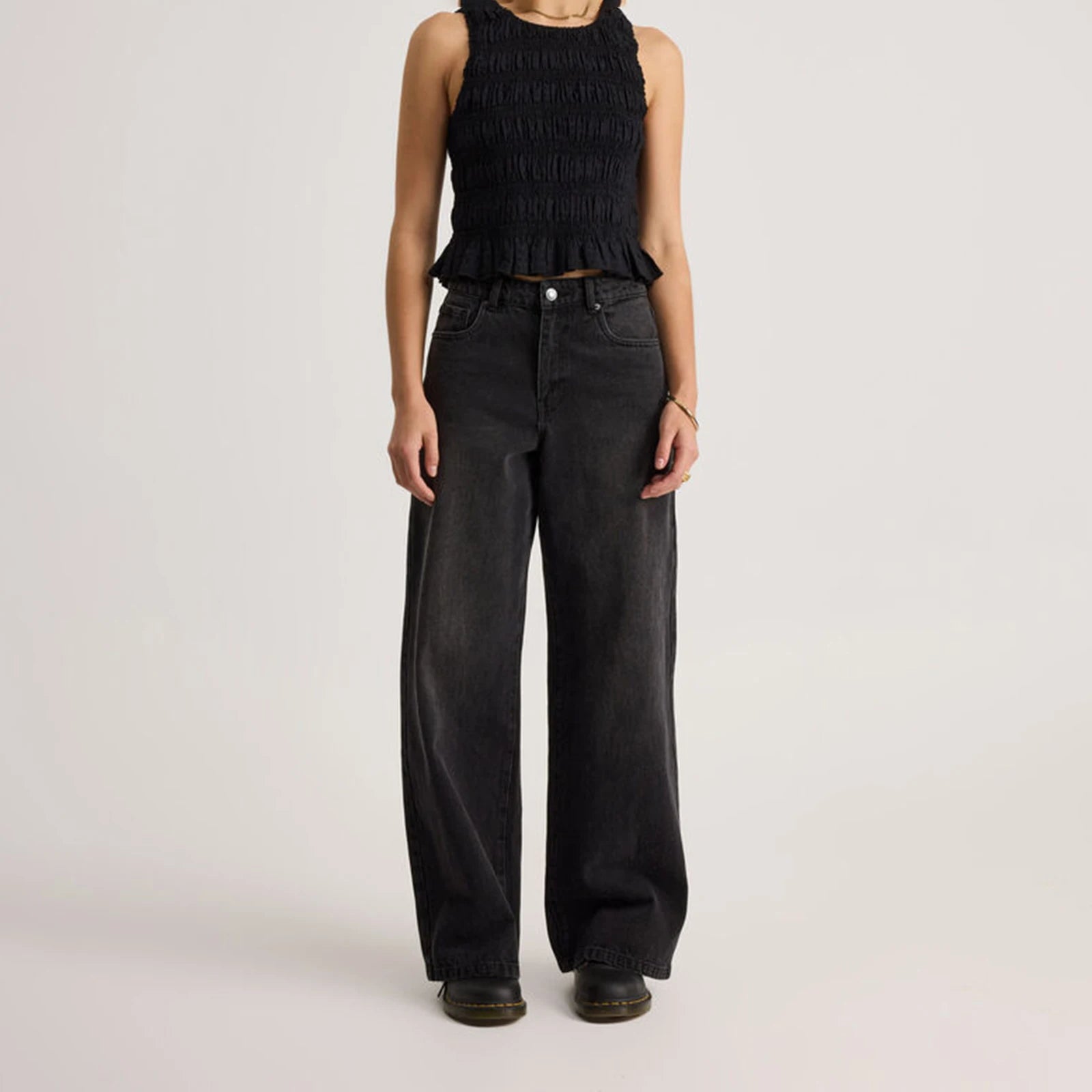 Glorol - Sleeveless O-Neck Plaid Top