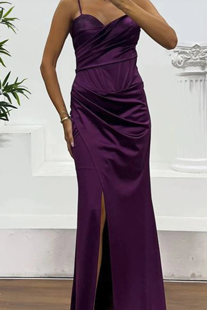 Glorol - Hollow Out High Waist Split Sleeveless Maxi Dress