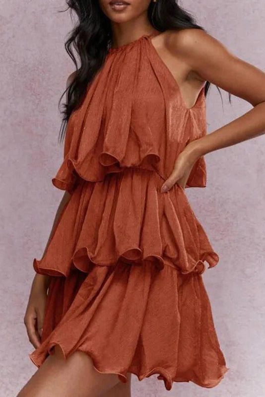 Glorol - Hollow Out Loose A-Line Sleeveless Mini Dress