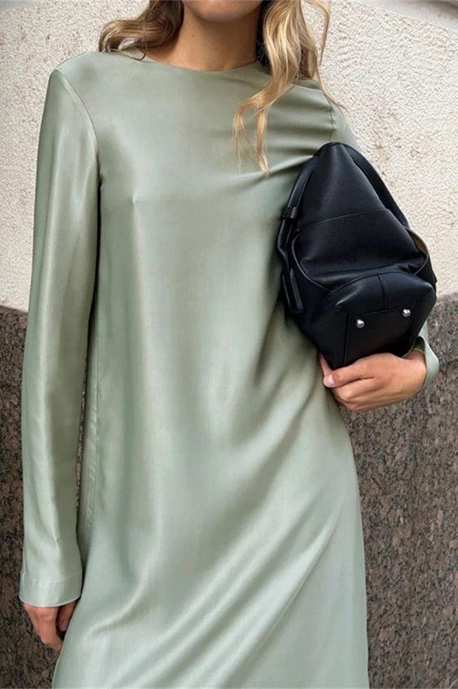 Glorol - Patchwork High Waist Split Maxi Dress