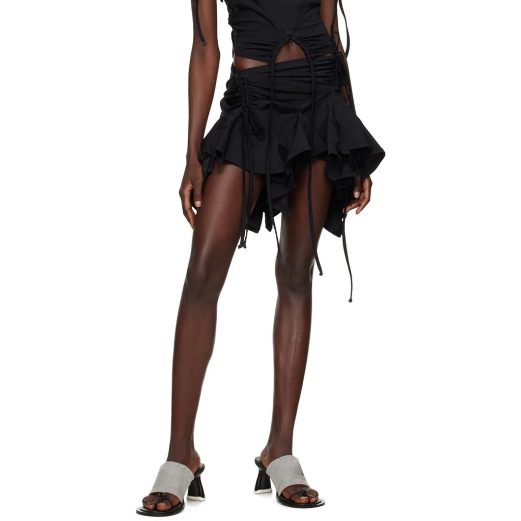 Glorol - Gothic Punk Tie-Up Skirt