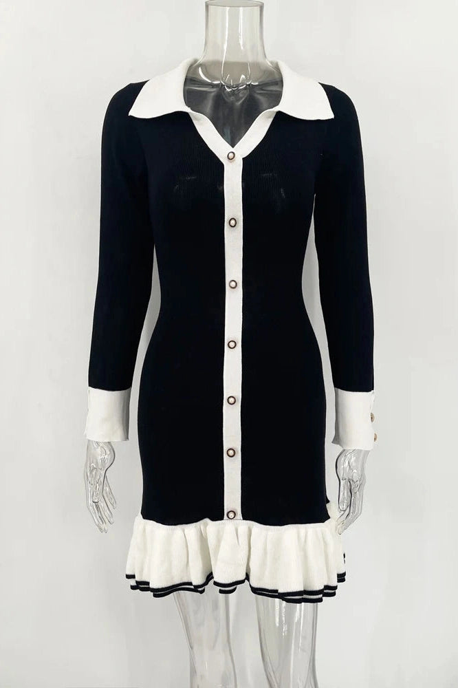 Glorol - Elegant Backless Lace-Up Mini Dress