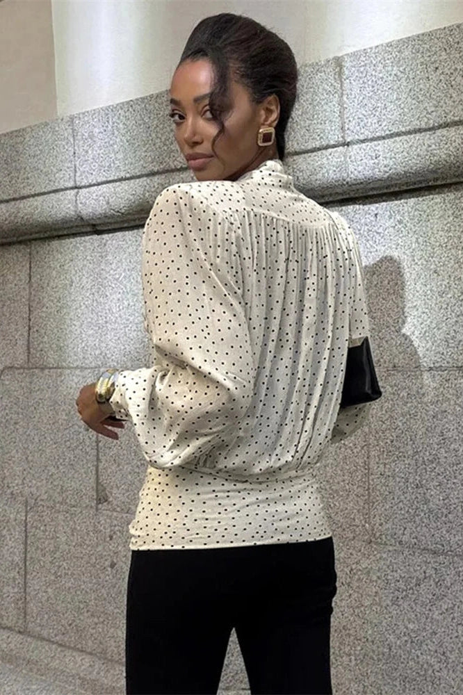 Glorol - Elegant Lace-Up High Waist Top