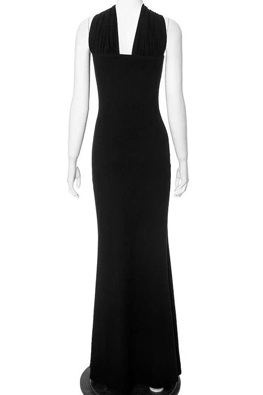 Glorol - Elegant Off Shoulder Slim Strapless High Waist Maxi Dress