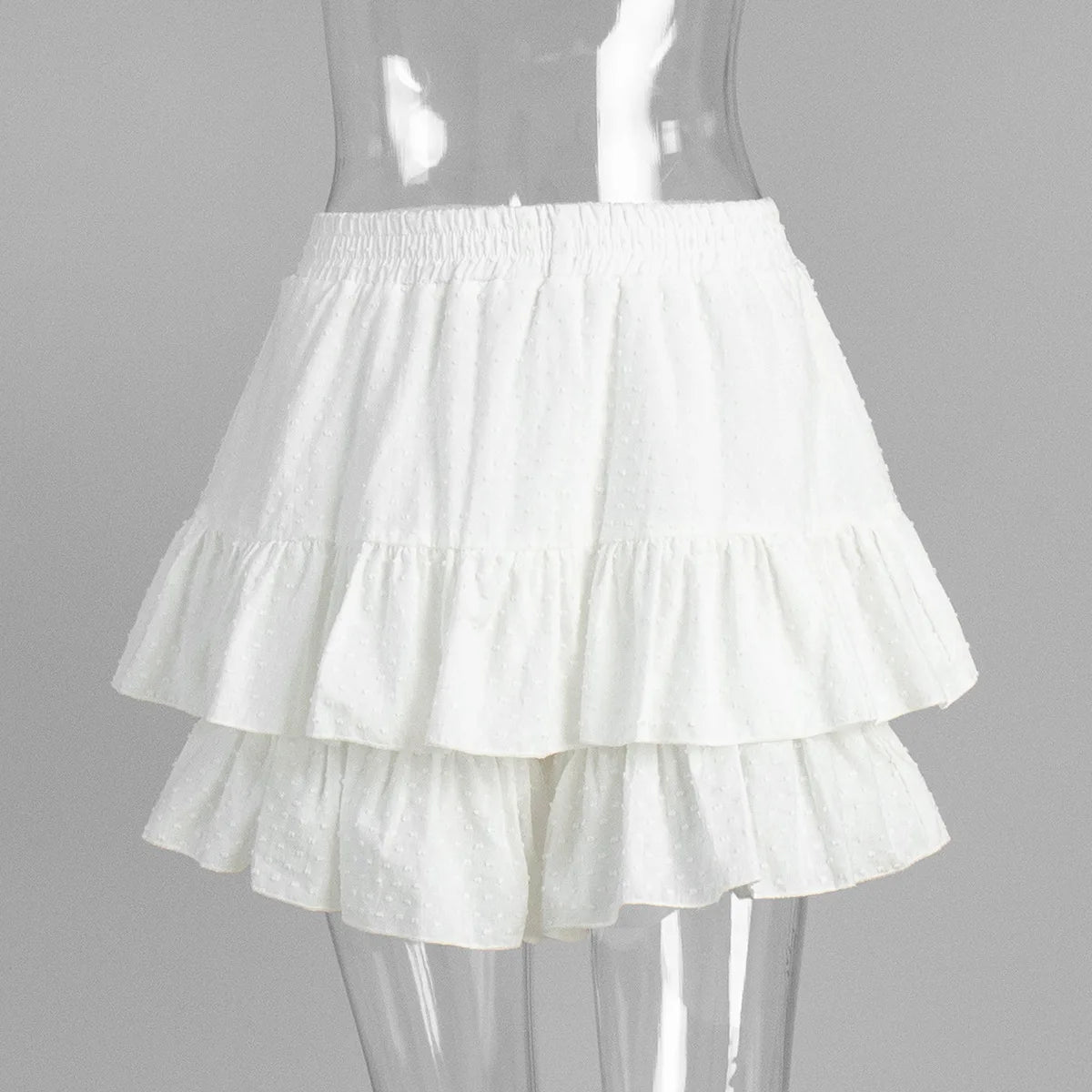 Glorol - High Waist Pure Cotton A-Line Skirt