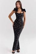 Glorol - Lace Sleeveless Backless Bodycon Maxi Dress