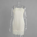 Glorol - Lace Sleeveless Loose Spaghetti Strap Mini Dress