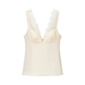 Glorol - Lace Backless V-Neck Slim Top