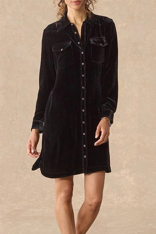 Glorol - Elegant Pocket Single Breasted Mini Dress