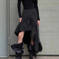 Glorol - High Waist A-line Splice Skirt