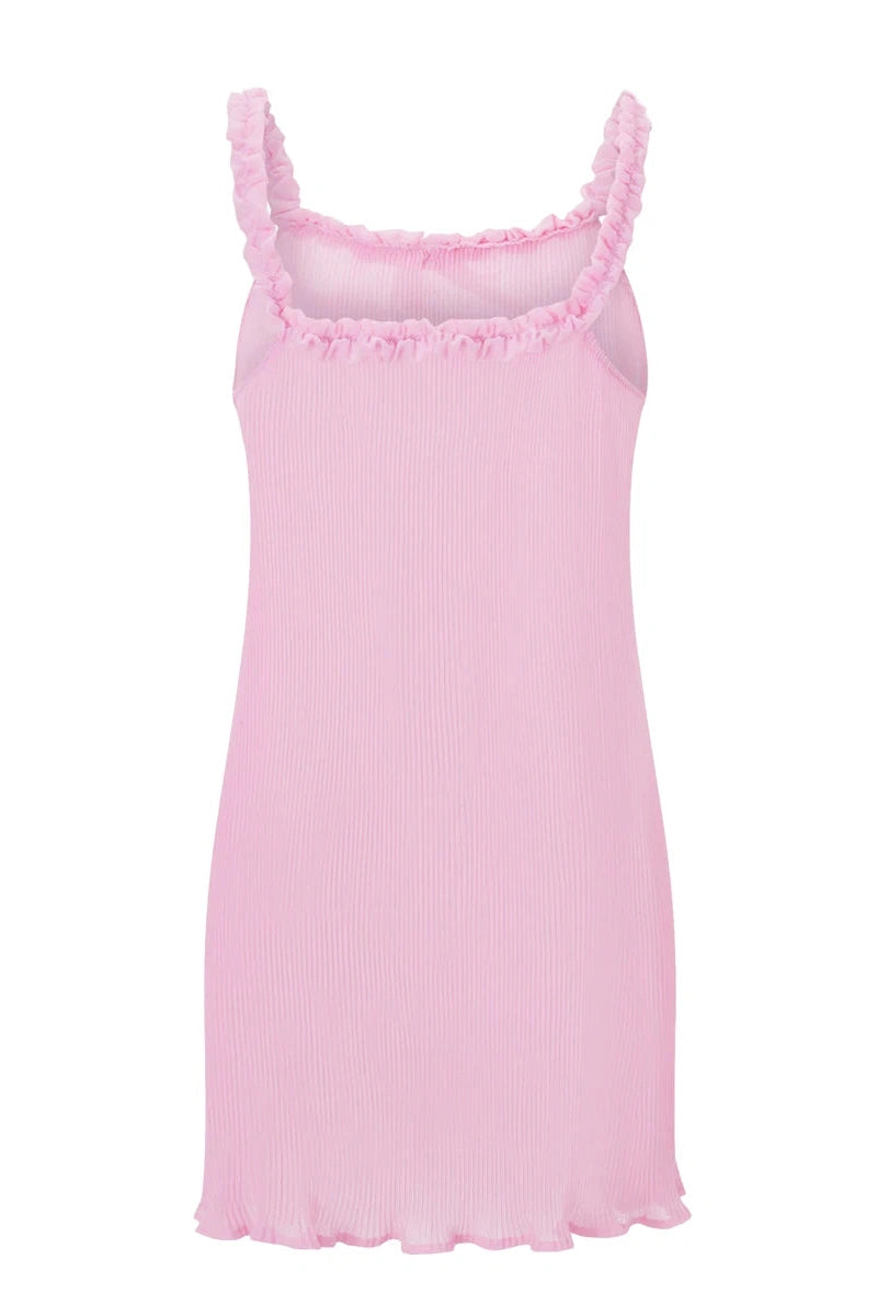 Glorol - Sleeveless Pleated Mini Dress
