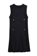 Glorol - Elegant Knitted Sleeveless High Waisted Mini Dress