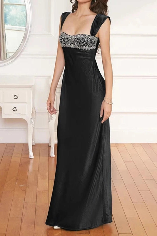 Glorol - Elegant Sleeveless Slim High Waist Maxi Dress