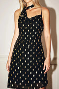 Glorol - Hollow Out Printed Sleeveless Mini Dress