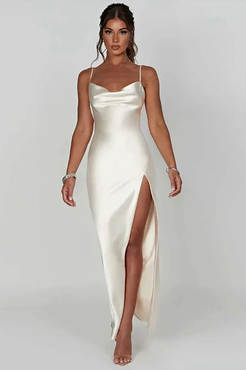 Backless Spaghetti Strap Sleeveless Maxi Dress