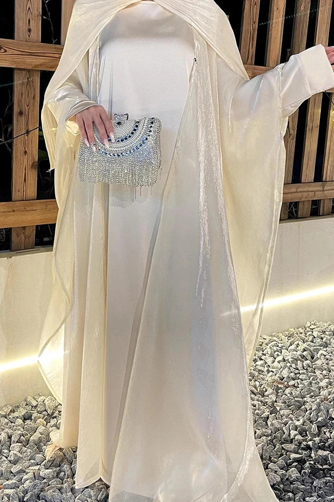Glorol - Elegant Loose Pleated Long Sleeve Maxi Dress