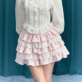 Glorol - Kawaii Layered High Waist Lace Skirt