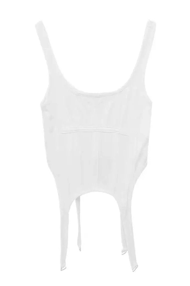 Glorol - Knitted Sleeveless Slim Irregular Top