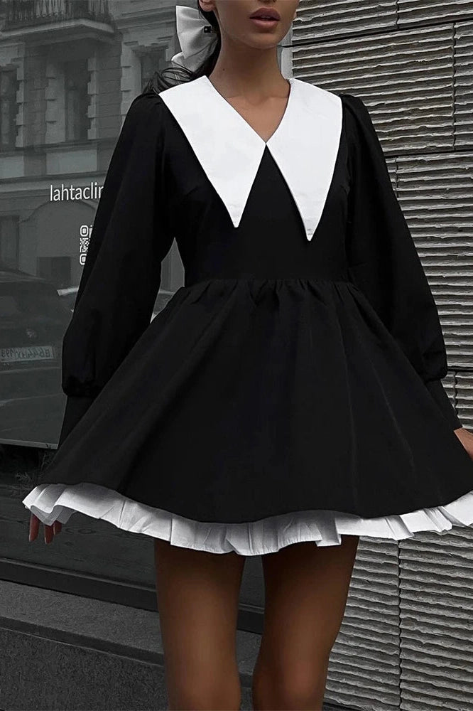 Glorol - Elegant Long Sleeve Mini Dress