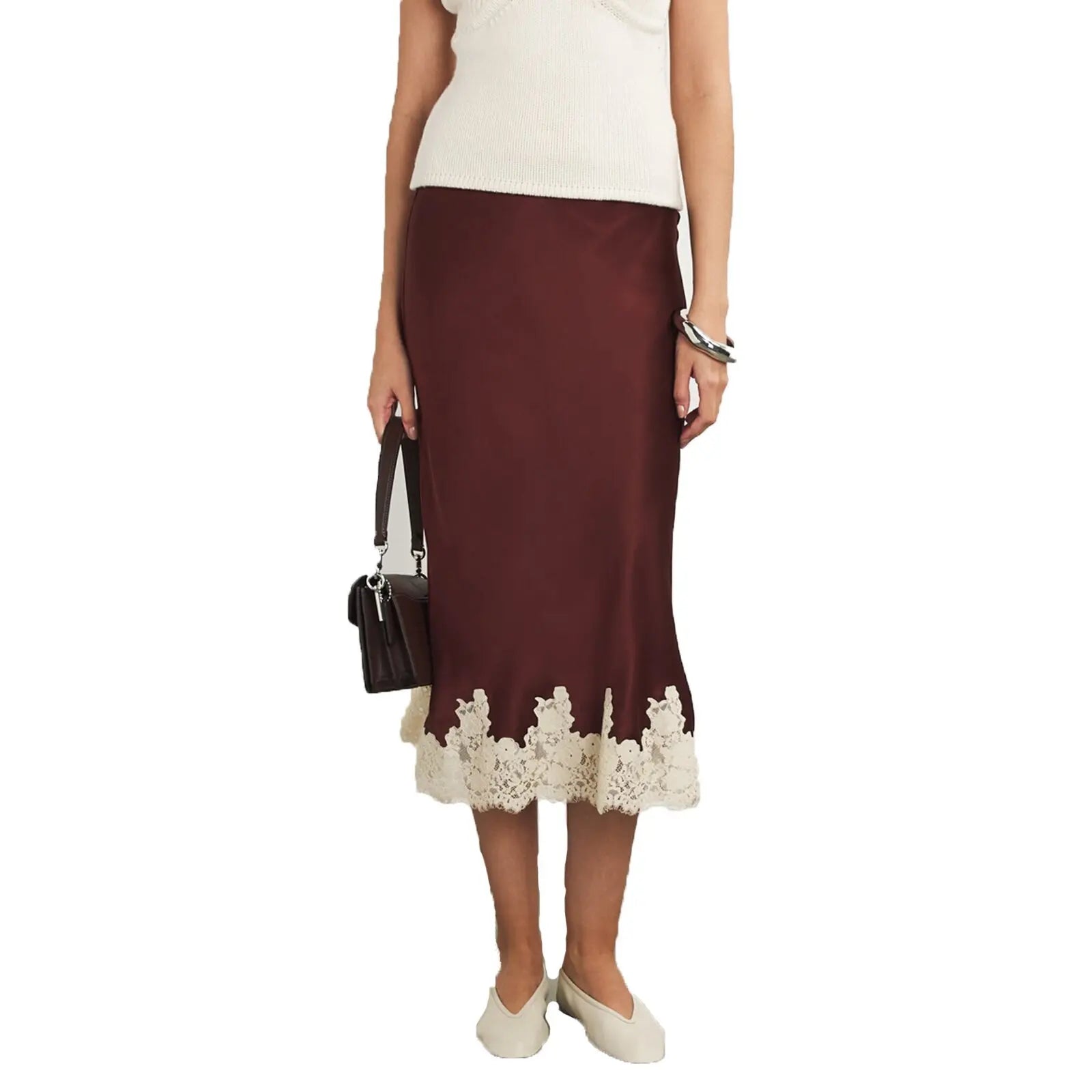 Glorol - Elegant High Waist Lace Skirt