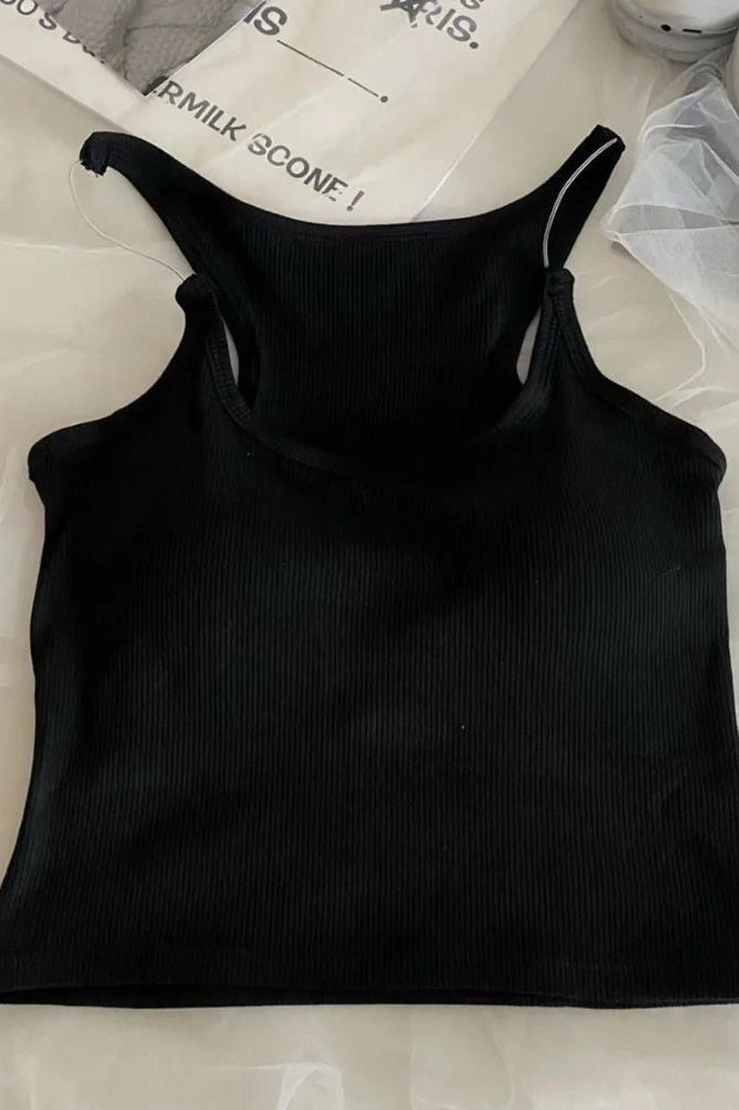 Glorol - Sleeveless Open Shoulder Top