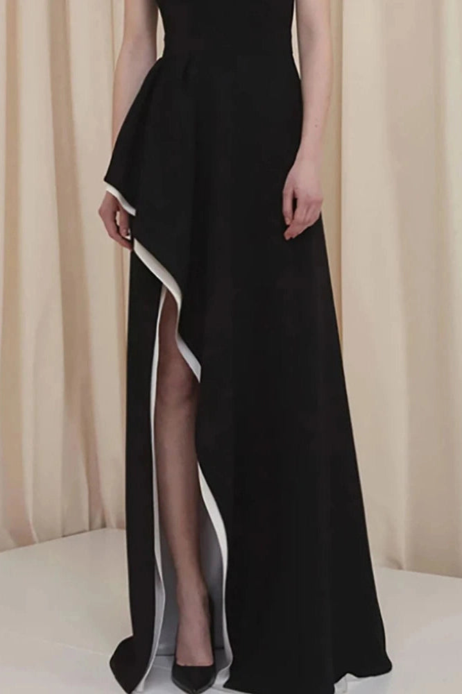 Glorol - Elegant O-Neck Sleeveless High Split Maxi Dress