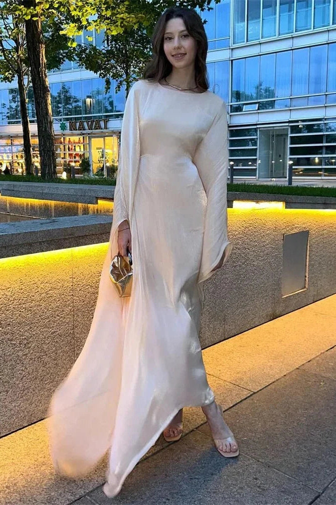 Glorol - Elegant Long Sleeve Maxi Dress