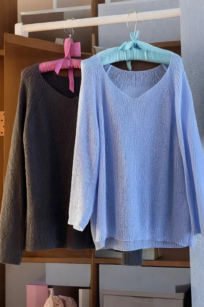Glorol - Long Sleeve Patchwork Loose Top