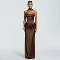 Glorol - Elegant Strapless Backless Slim Maxi Dress