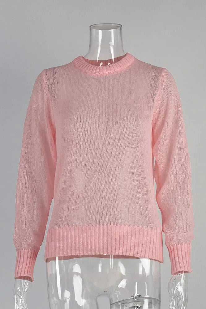Glorol - See-Through Long Sleeve Top