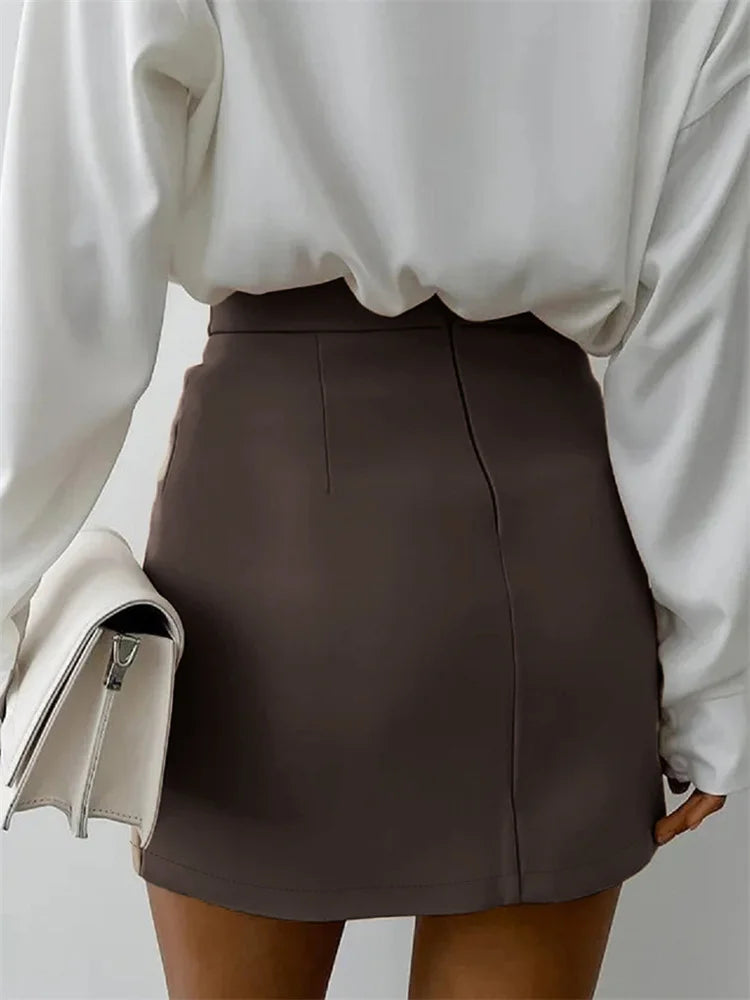Glorol - High Waist Patchwork Skirt