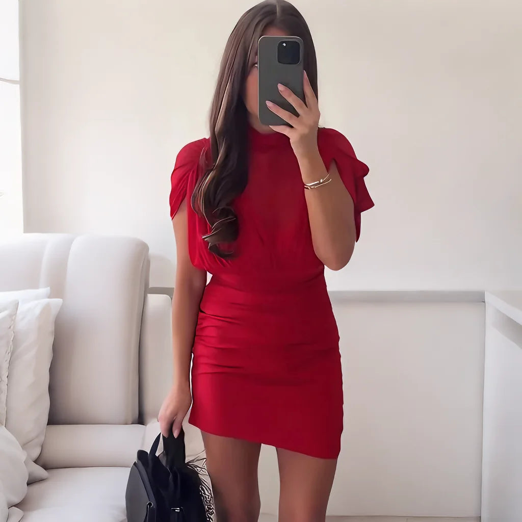 Glorol - See Through Patchwork Sleeveless Mini Dress