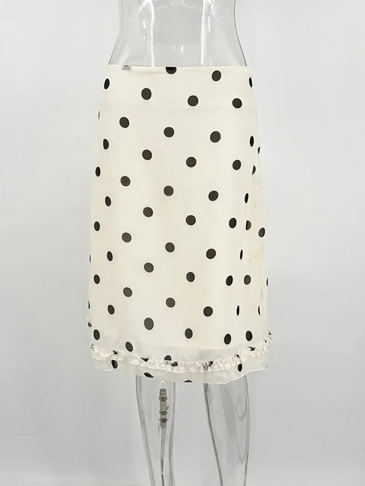 Glorol - High Waist See-Through Patchwork Skirt