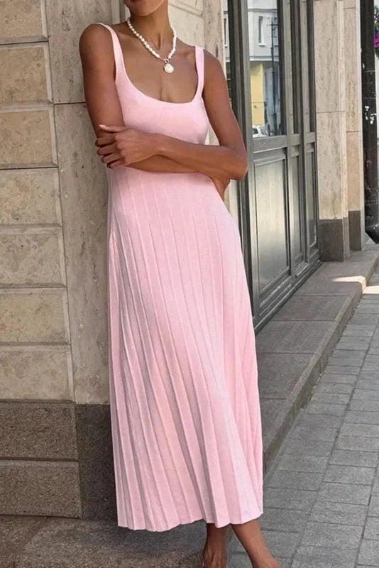 Glorol - Backless High Waist Sleeveless Slim Maxi Dress