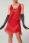 Glorol - Elegant Sleeveless Slim High Waist V-Neck Mini Dress