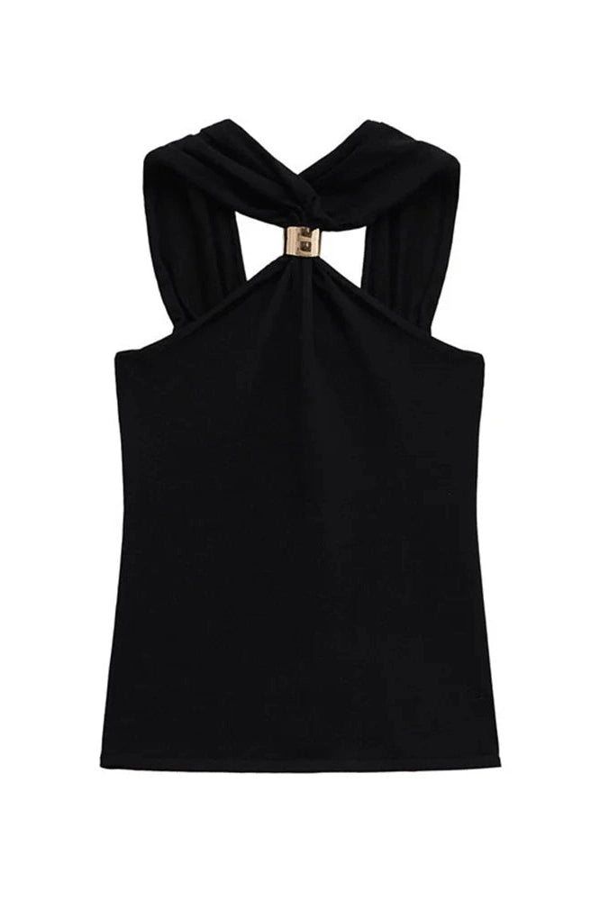 Glorol - Backless Patchwork Top