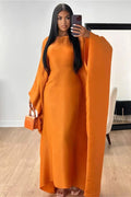 Glorol - Elegant Long Sleeve Maxi Dress